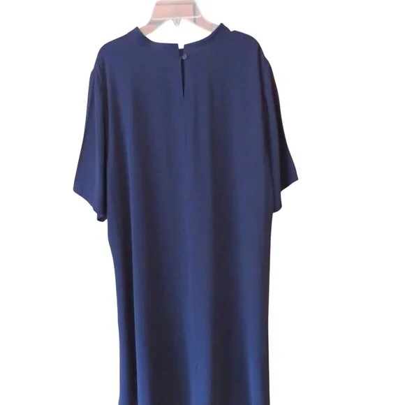 Eileen Fisher Navy Blue Tunic/Dress, Size Large, Boxy, Loose Fit - EUC - Picture 5 of 8